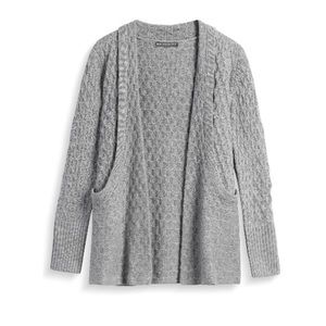 Brixton Ivy Lawley Cable Knit Open Cardigan